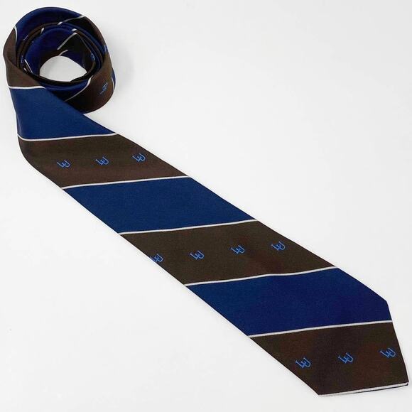 Cambridge LTD. Other - CAMBRIDGE LTD. Brown and Blue Striped Silk Tie